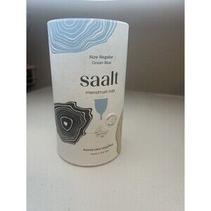 NEW-Saalt - Menstrual Cup•Size : REGULAR• Color :OCEAN BLUE -1 Count.Reusable.